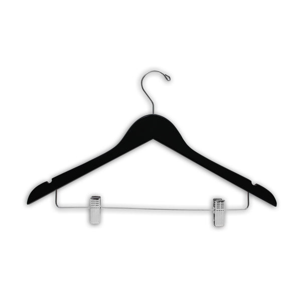 17" Wood Suit Hangers with Clips