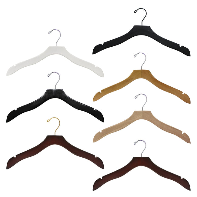 17" Deluxe - Wood Shirt Hangers