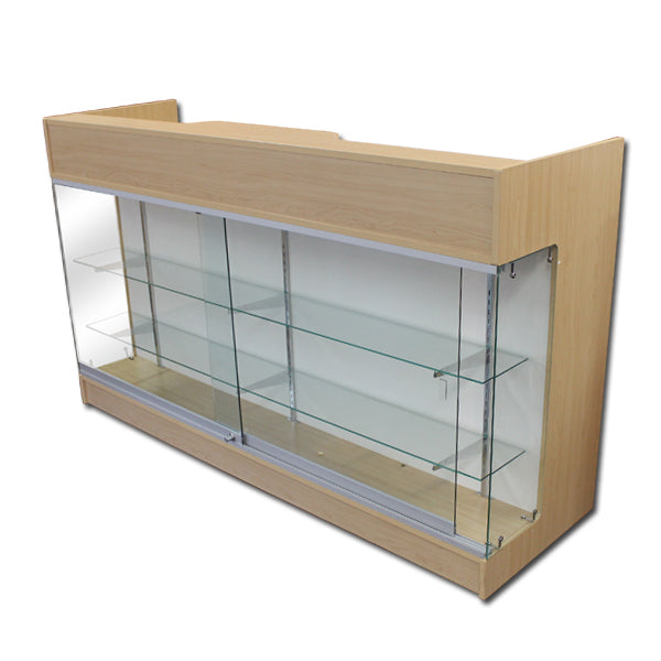 6' Ledgetop Counter with Showcase Front