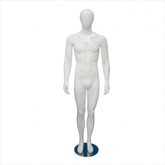 Male Mannequin White Glossy