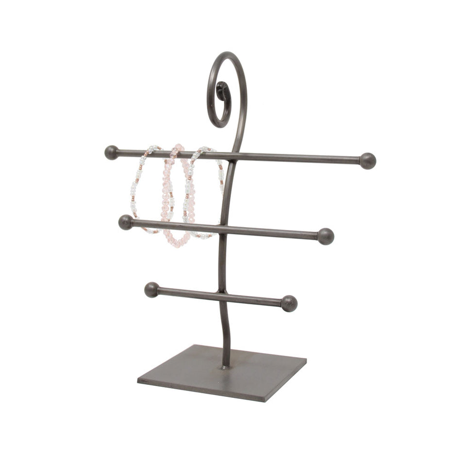 Wire Jewelry Bar Wood Base