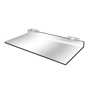 Clear acrylic slatwall shelf best price