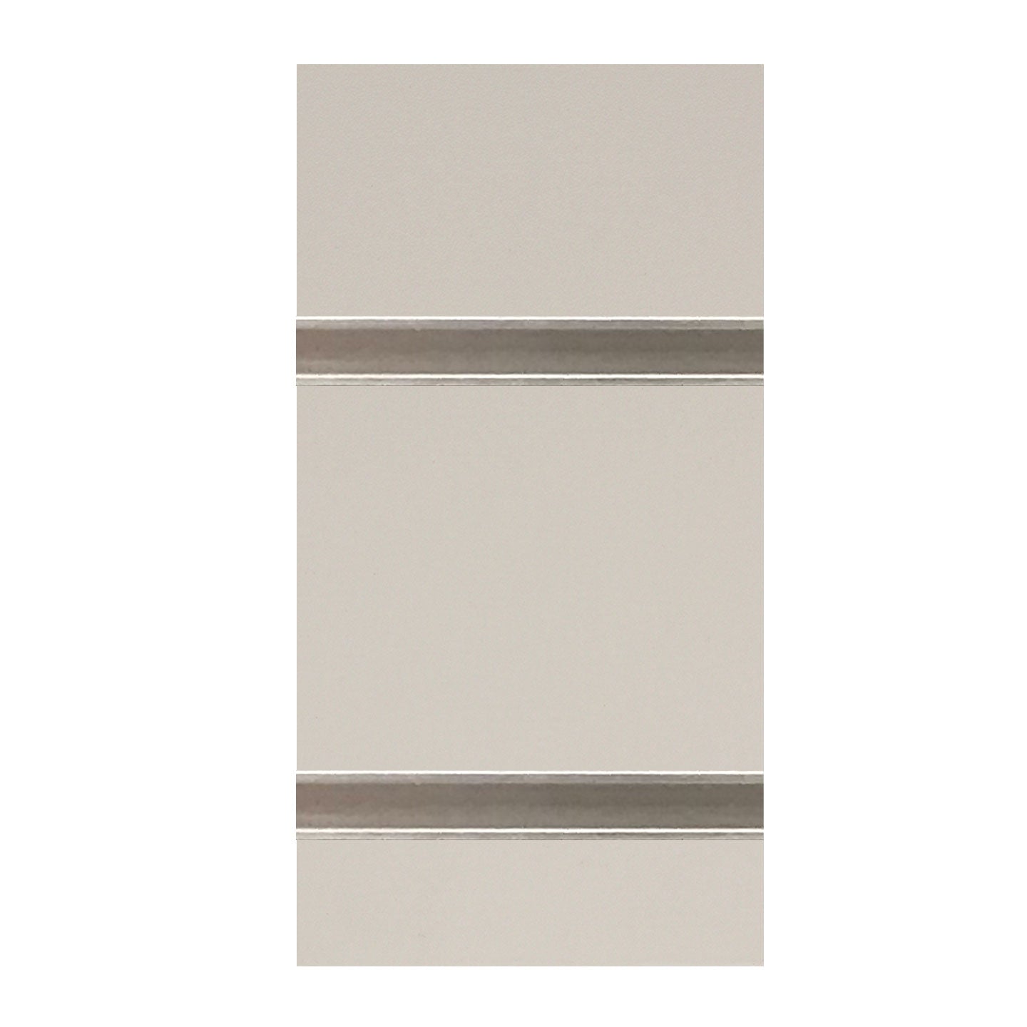 White slatwall with metal inserts