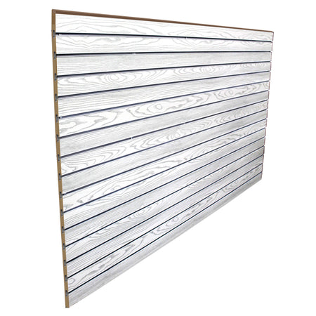 slatwall sheet white woodgrain finish