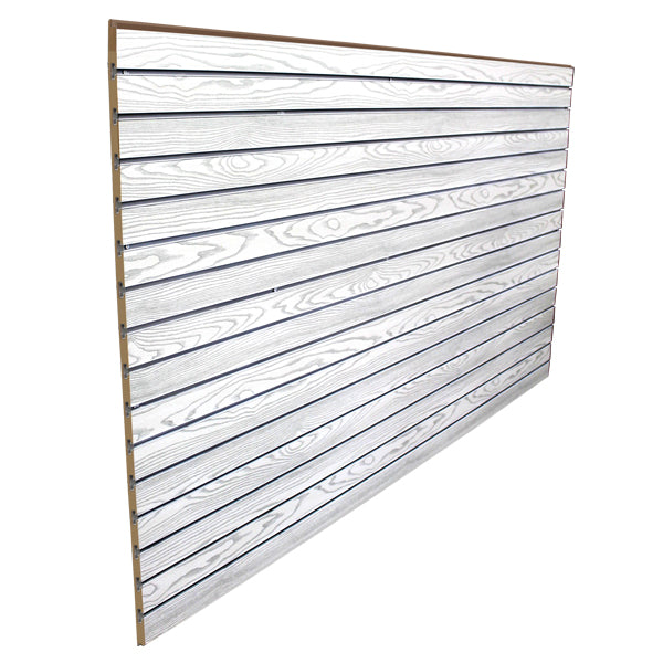 slatwall sheet white woodgrain finish