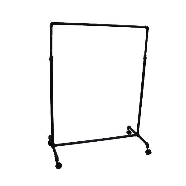Pipeline rolling rack black with casters