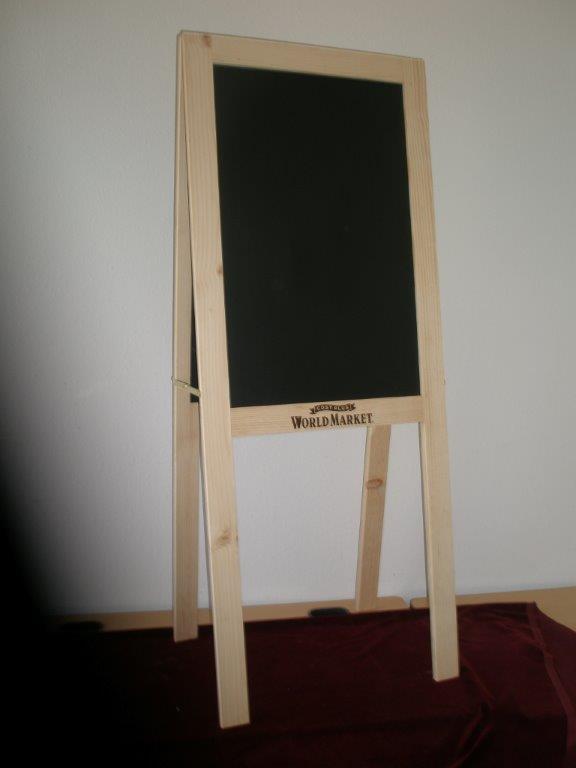 Wood banner stand