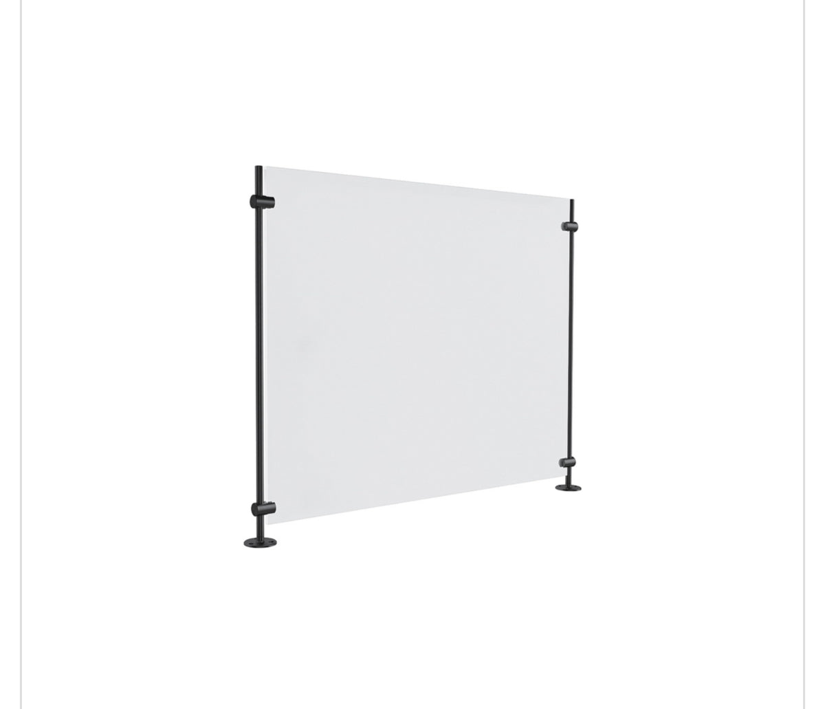 Screw mount sneeze guard