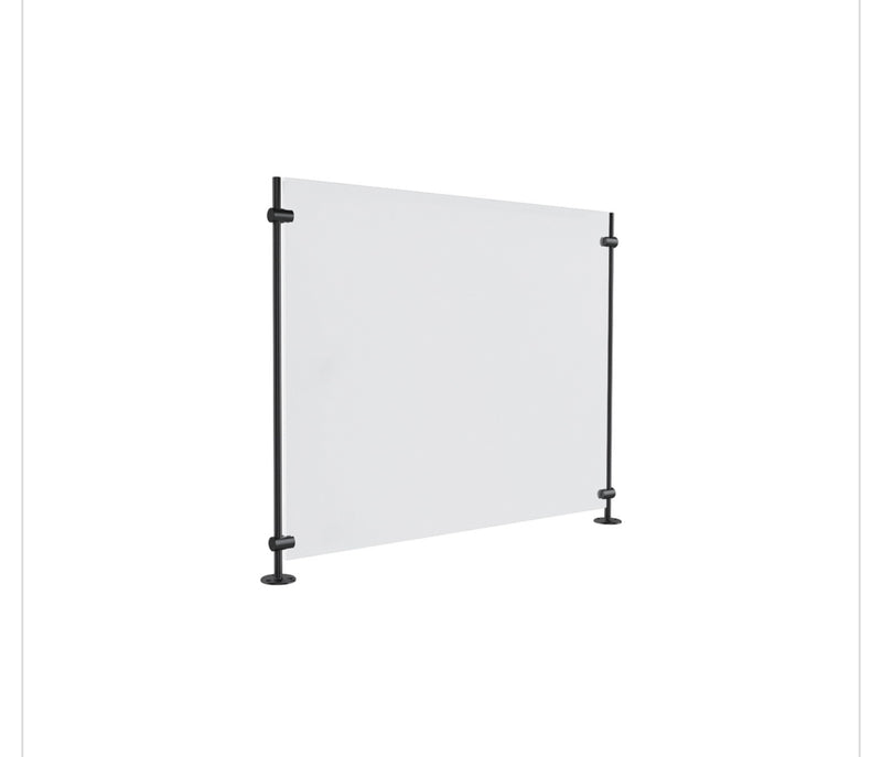 counter mount clear barrier