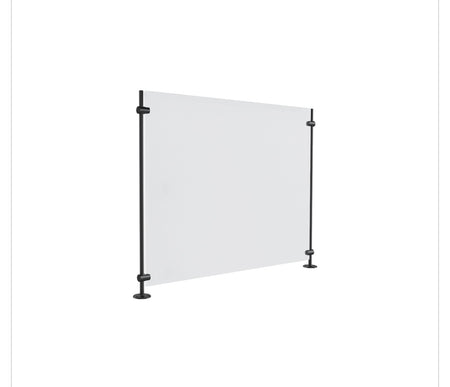 counter mount clear barrier
