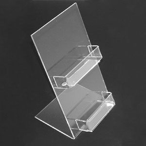 Double gift card holder clear 