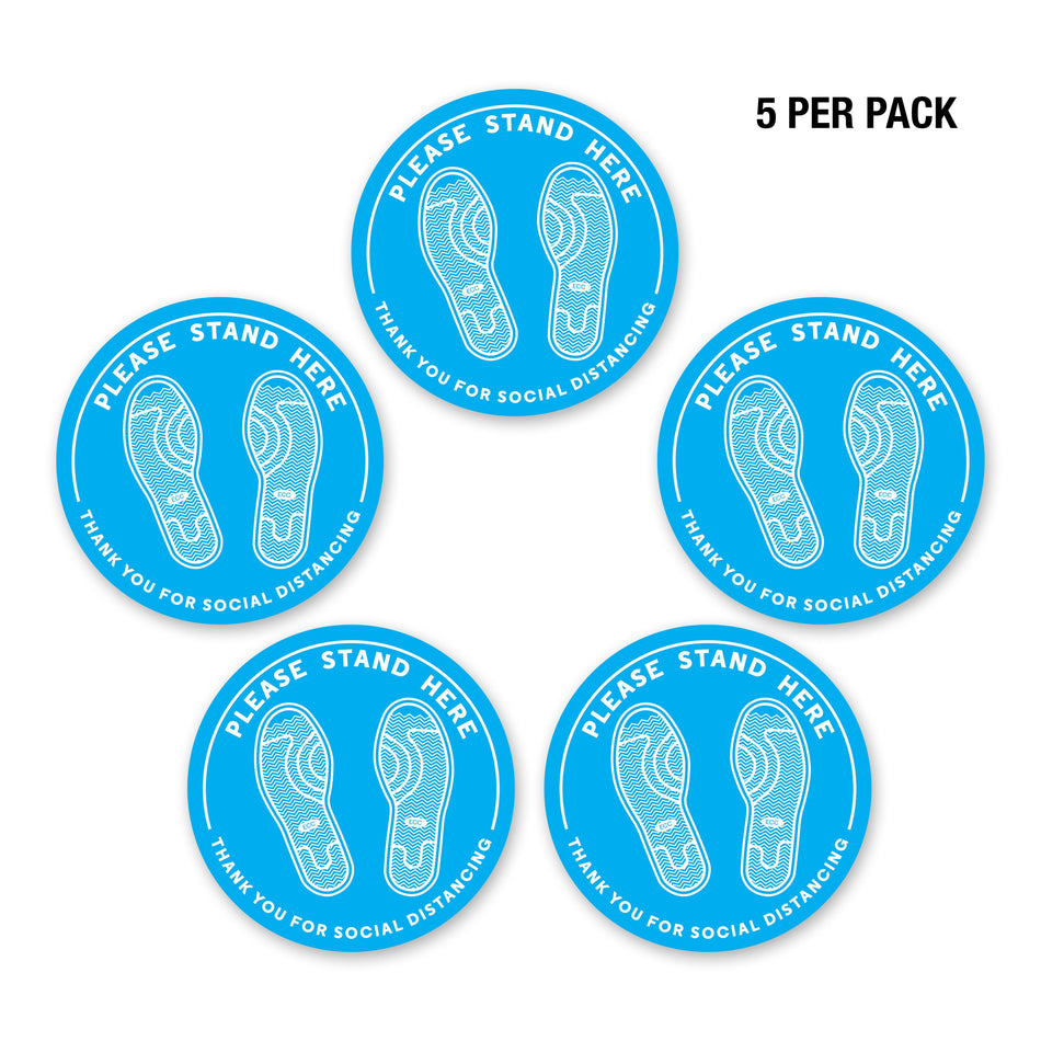PPE Safety Floor Decal - Set of 5