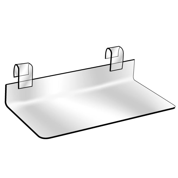 Gridwall Flat Shelf - Clear