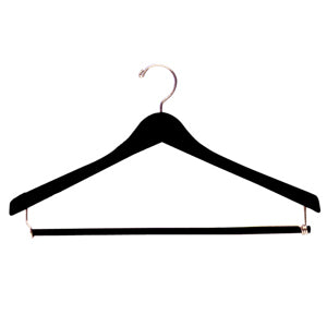 17" Wood Suit Hanger - hook bar