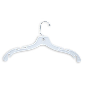 white plastic hanger