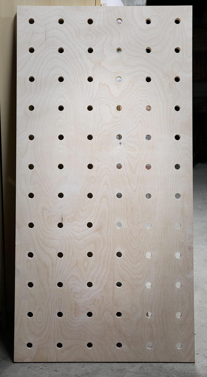 jumbo peg birch finish wood panel