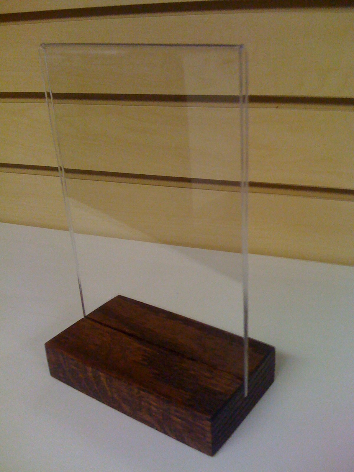 Wood Base Sign Holder