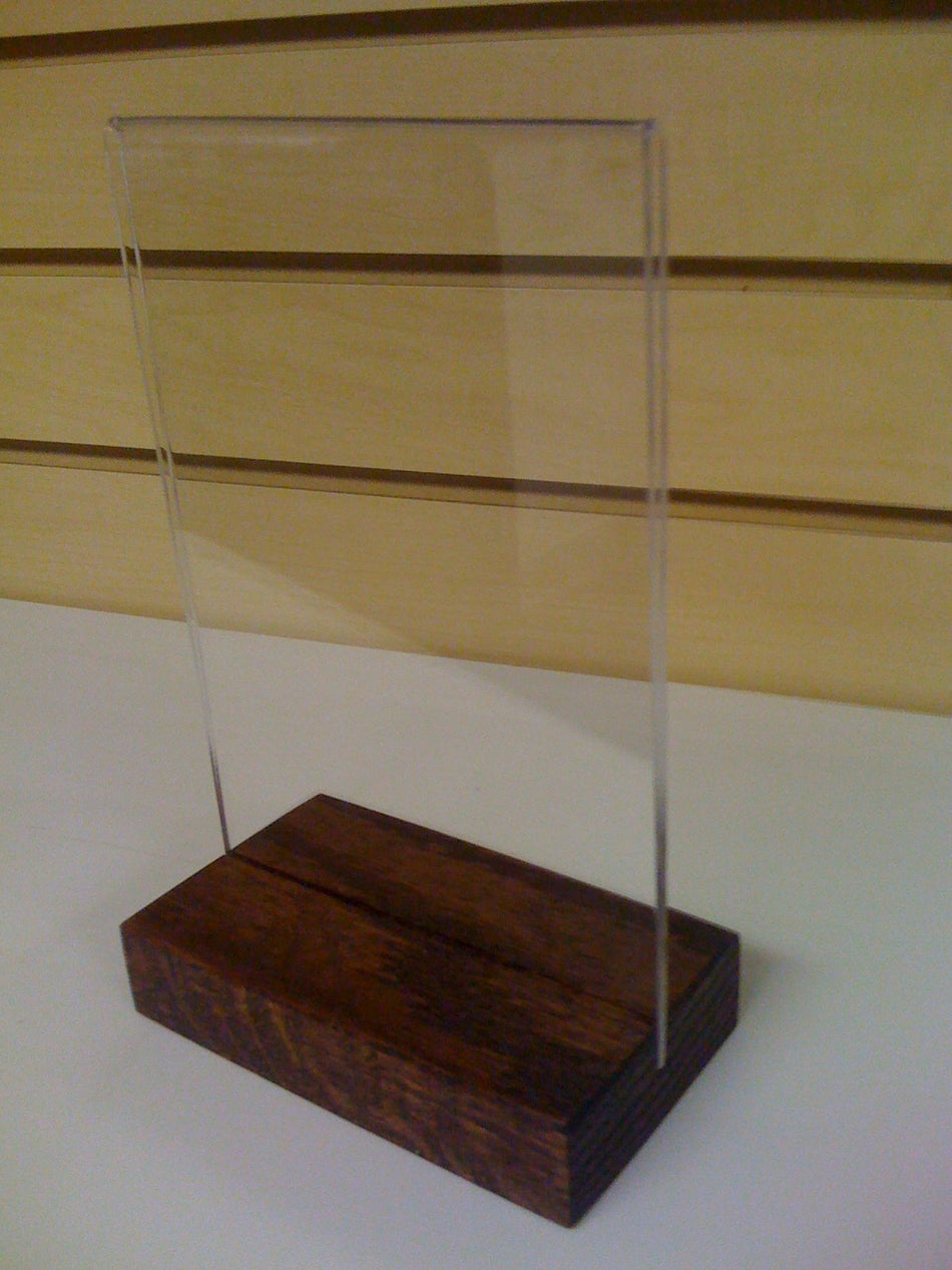 Wood Base Sign Holder
