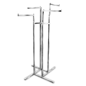 4 Way Rack- 4 Straight Arms - Chrome or Black