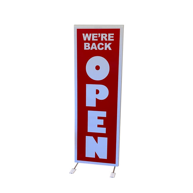 Sidewalk Sign - We're Back Open