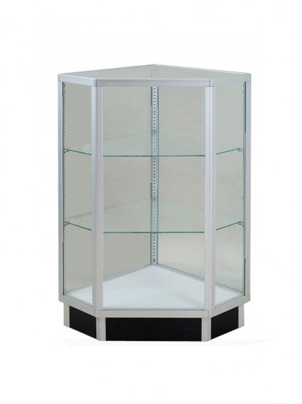 Silver Corner Display Case