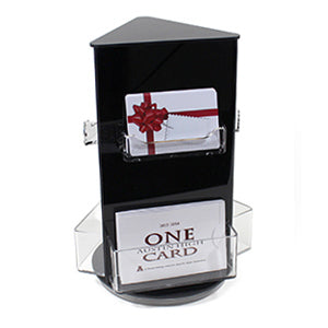 Gift Card and envelope Tower - black acrylic counter