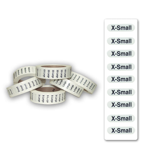 Wrap Around Die Cut Label - Shirt Sizes